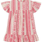 Fliink Kjole - Addie - Cloud Dancer Pink Stripe
