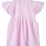 Fliink Kjole - Musselin - Ciao - Cloud Dancer m. Striber