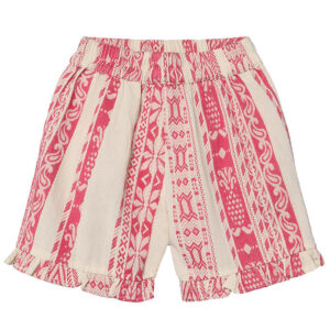 Fliink Shorts - Addie - Cloud Dancer Pink Stripe