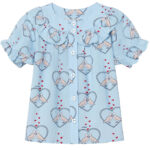 Fliink Skjorte - Colombe - Dream Blue/Hjerter