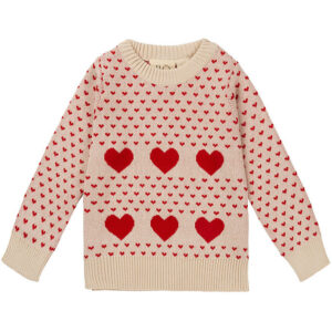 Flöss Bluse - Strik - Zoe - Ruby Red/Cloud