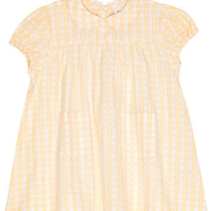Flöss Kjole - Olivia - Soft Yellow Heart Gingham