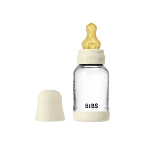 Glass baby bottle latex 120 ml ivory