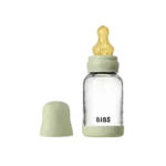 Glass baby bottle latex 120 ml sage