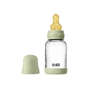 Glass baby bottle latex 120 ml sage