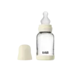 Glass baby bottle silicone 120 ml ivory