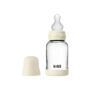Glass baby bottle silicone 120 ml ivory