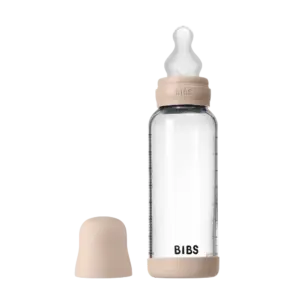 Glass baby bottle silicone 240 ml blush