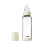 Glass baby bottle silicone 240 ml ivory