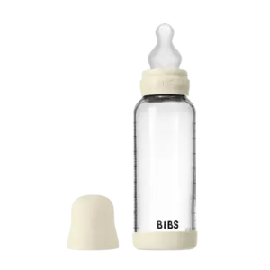 Glass baby bottle silicone 240 ml ivory