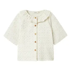 Hailey kortærmet løs skjorte - COCO MILK - 98
