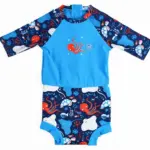 Happy nappy sunsuit - Under the Sea Blue - 6-14 MDR.