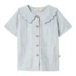 Hazelle kortærmet løs skjorte - ZEN BLUE - 116