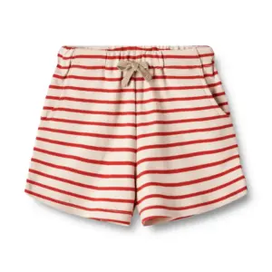 Kalle jersey shorts - red stripe - 122