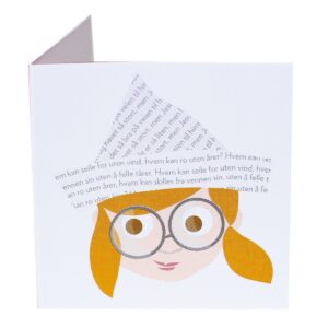 Kort pige med avis-hat(Lille)