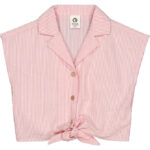 Müsli Skjorte - Seesucker - Crop - Balsam Cream/Bubblegum