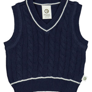 Müsli Vest - Strik - Night Blue
