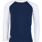 Petit Crabe Badebluse - Raglan - UV50+ - Blue/White
