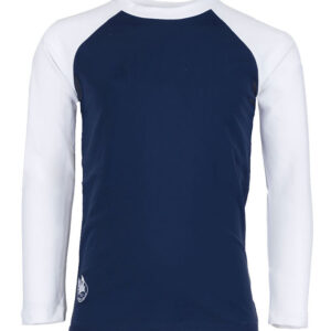 Petit Crabe Badebluse - Raglan - UV50+ - Blue/White