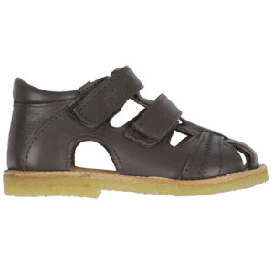 Pom Pom Sandaler - Classic Rub Sole Closed Two Velcro - Brown