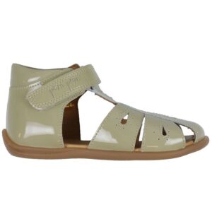 Pom Pom Sandaler - Starters Drops Velcro - Dusty Olive Patent