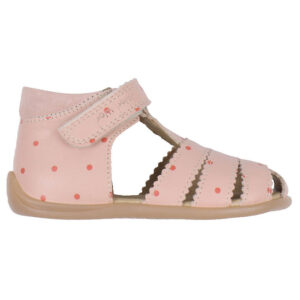 Pom Pom Sandaler - Starters Scallop Velcro - Old Rose Dot