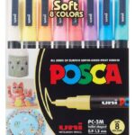 Posca Tuscher - PC-3M - 8 stk. - Afdæmpede Farver