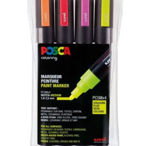 Posca Tuscher - PC-5M - 4 stk. - Neon
