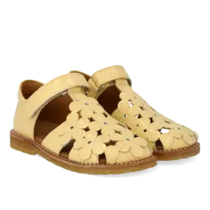 Sandal med blomster og velcro - 2706 - 29