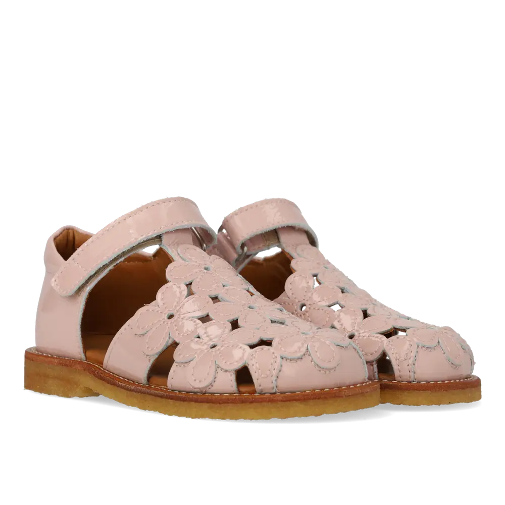 Sandal med blomster og velcro - Rosebud - 30