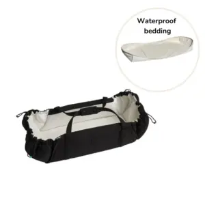 SleepCarrier X inkl. waterproof bedding - Matte black