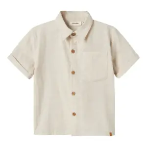 Tarou kortærmet løs skjorte - BLEACHED - 122/128