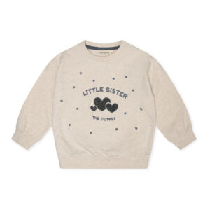 That&apos;s Mine - Finley lillesøster sweatshirt - Light creme melange - 80cm - 12M