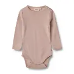 Uld body langærmet Lucca - Dry Rose - 62