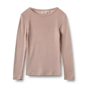 Uld t-shirt ls Alfie - Dry Rose - 128