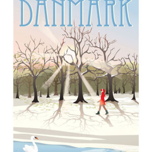 Vissevasse Kort - 15x21 cm - Danmark - Vintersol