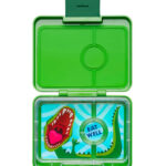 Yumbox Madkasse m. 3 Rum - Bento Snack - Jurassic Green/Dinosaur