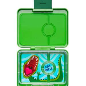 Yumbox Madkasse m. 3 Rum - Bento Snack - Jurassic Green/Dinosaur