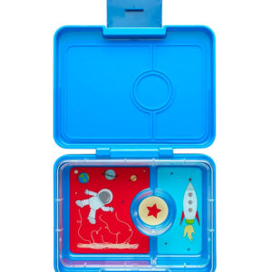 Yumbox Madkasse m. 3 Rum - Bento Snack - Surf Blue/Rocket