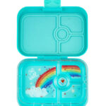 Yumbox Madkasse m. 4 Rum - Bento Panino - Misty Aqua - Rainbow T