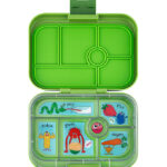 Yumbox Madkasse m. 6 Rum - Bento Original - Matcha Green - Monst