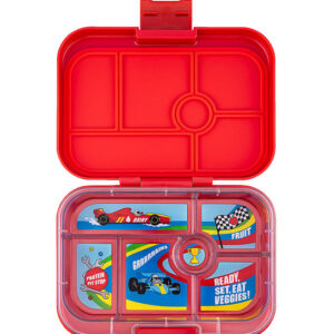 Yumbox Madkasse m. 6 Rum - Bento Original - Roar Red - Race Cars