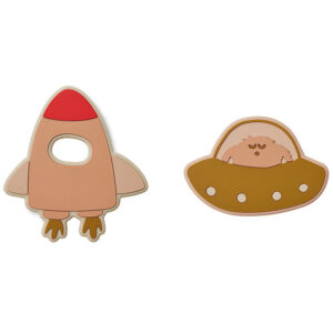 Liewood Bidelegetøj - Silikone - 2-pak - Gia - Space Rose Multi