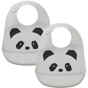 Liewood Hagesmække - Silikone - 2-pak - Tilda - Panda Dumbo Grey