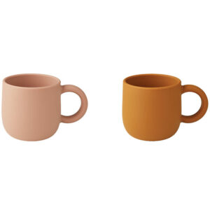 Liewood Kopper - Silikone - 2-Pak - Merce - Mustard/Dark Rose M