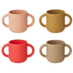 Liewood Kopper - Silikone - 4-pak - Gene - Apple Red/Tuscany Ros