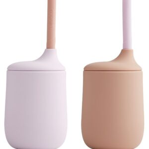 Liewood Kopper m. Sugerør - 2-pak - Silikone - Ellis - Light Lav