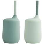 Liewood Kopper m. Sugerør - 2-pak - Silikone - Ellis - Mint Mix