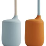 Liewood Kopper m. Sugerør - 2-pak - Silikone - Ellis - Mustard/S