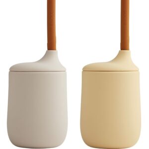 Liewood Kopper m. Sugerør - 2-pak - Silikone - Ellis - Sandy Mul